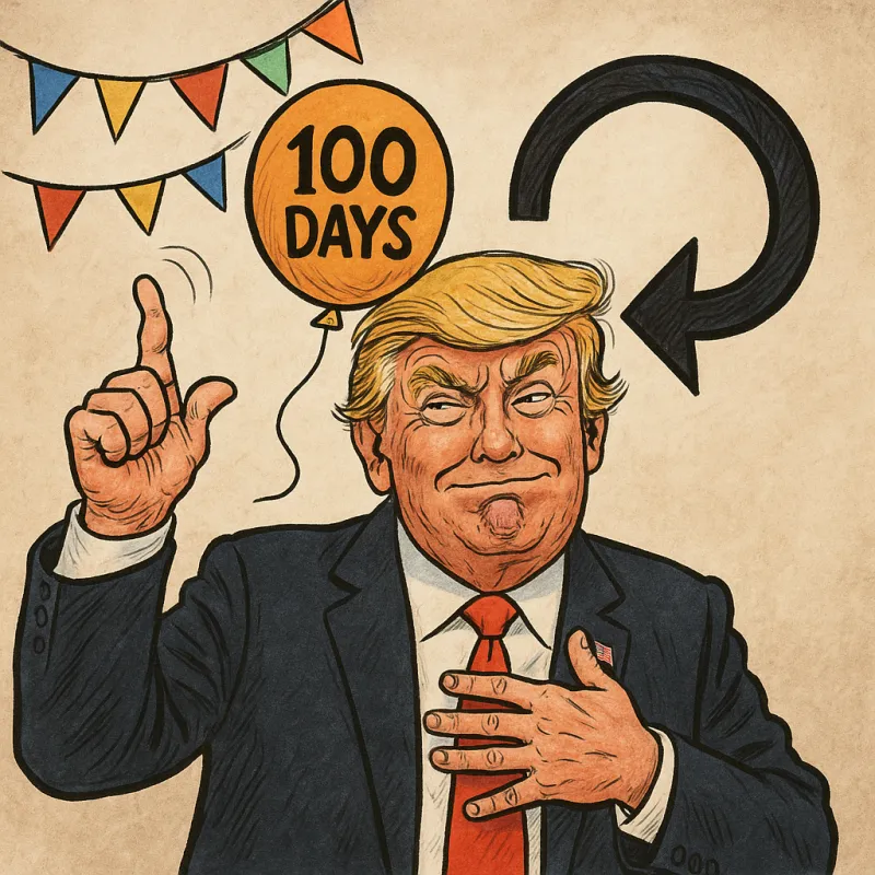 Trump Celebrates 100 Days with Classic Move: Confuse Everyone