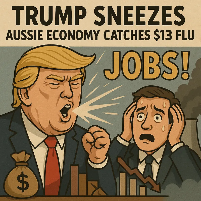 Trump Sneezes, Aussie Economy Catches $13B Flu