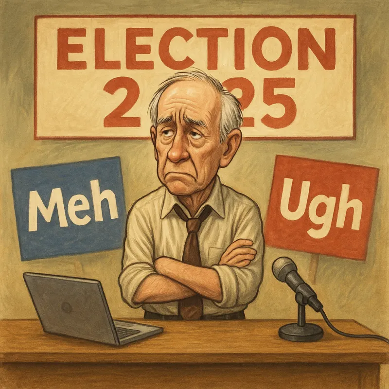 Election 2025: A Choice Between Meh and Ugh, Says Disillusioned Journalist