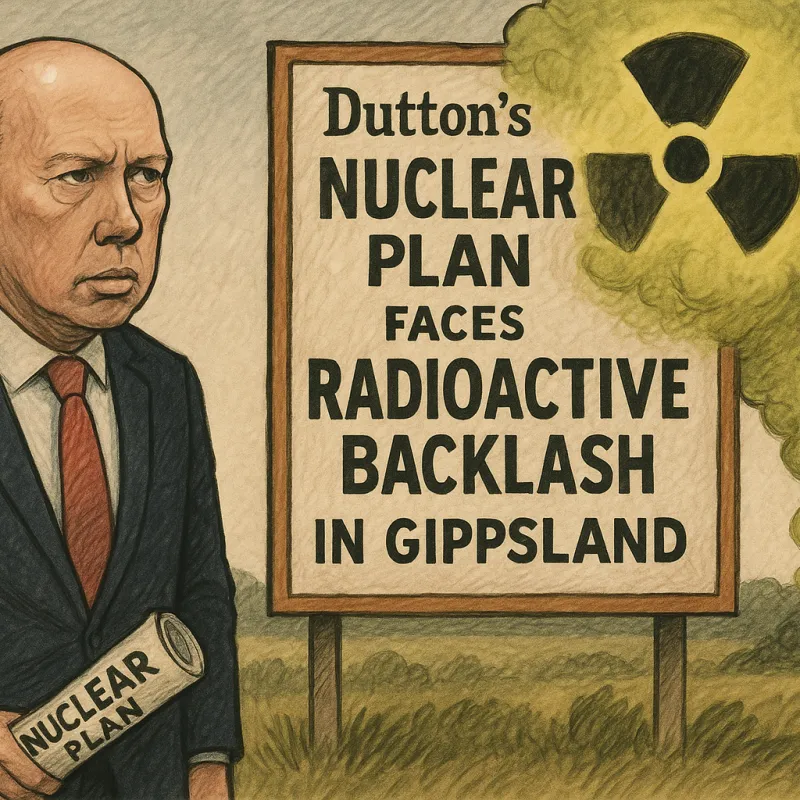 Dutton's Nuclear Plan Faces Radioactive Backlash in Gippsland