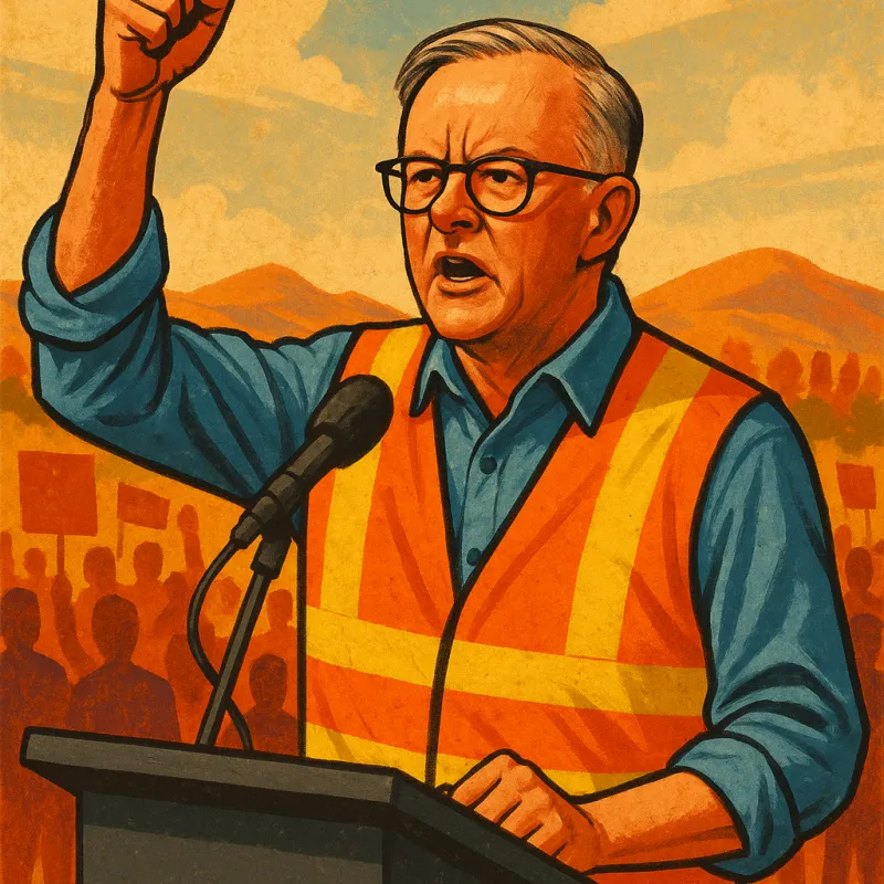 Albo’s Winning by a Landslide, Still Cosplaying Underdog in a High-Vis Vest